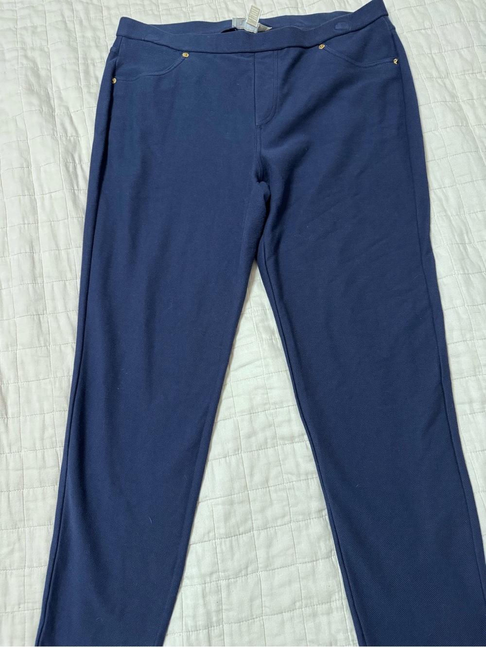 Michael Kors Navy Pull-On Stretch Leggings